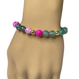 Etrusca Giotelli fuchsia Jasper beads NEW